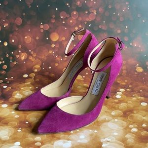 JIMMY CHOO Magenta Suede Pump